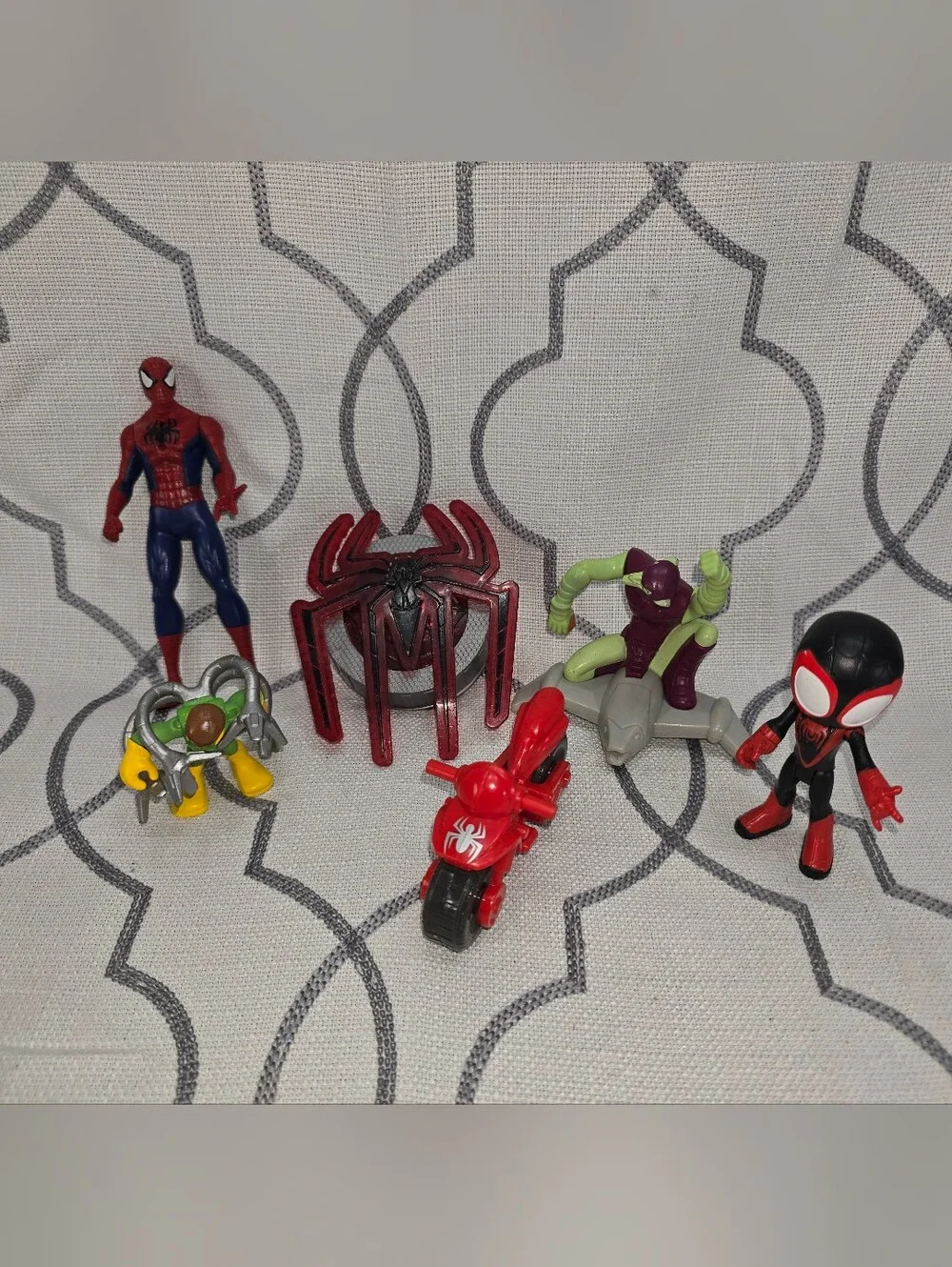 Spider-Man Marvel Miles Morales Green Goblin Dr Octopus & More Lot of 6 Toys